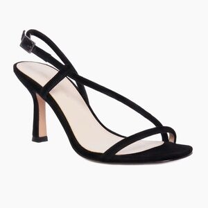 NEW Pelle Moda OSMENT HEEL Kid Suede Simple Minimalist Strappy Black sz 8